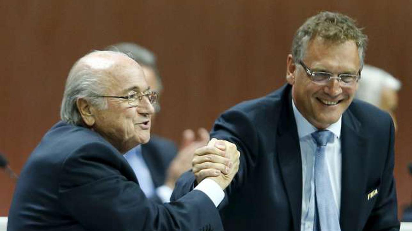 Valcke con Blatter venerdi scorso all'Hallenstadion a Zurigo