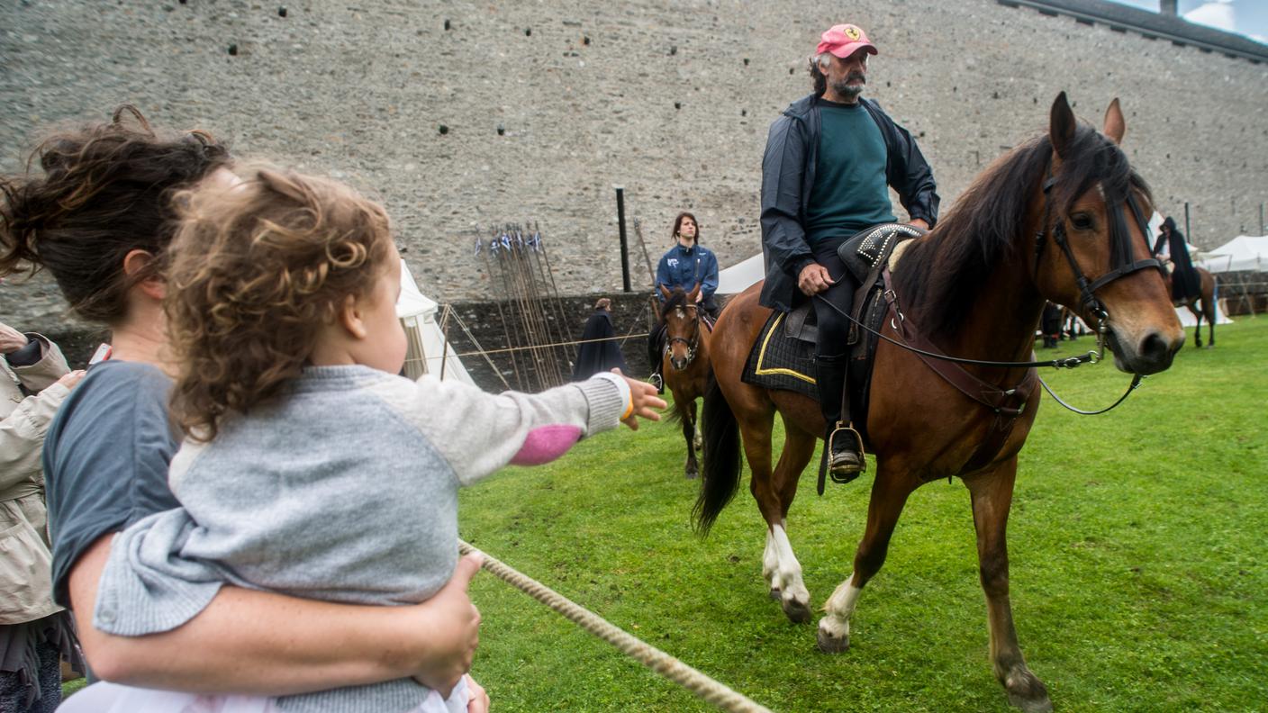 Un momento della rievocazione al Castelgrande