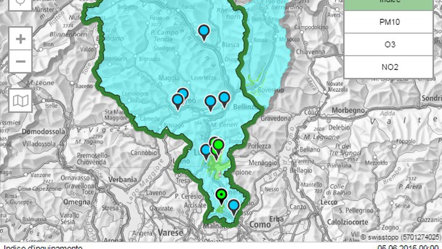 I rilevamenti in Ticino