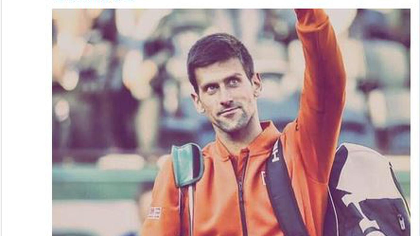 Il tweet di Novak Djokovic