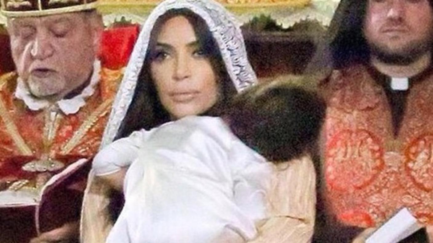 Il battesimo armeno per la figlia di Kim kardashian
