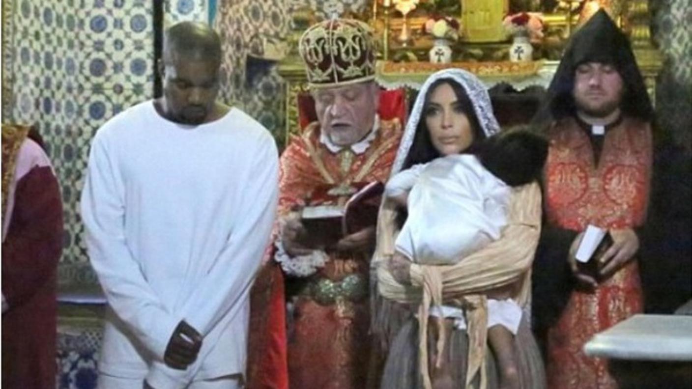 Battesimo armeno per la figlia di Kim Kardashian