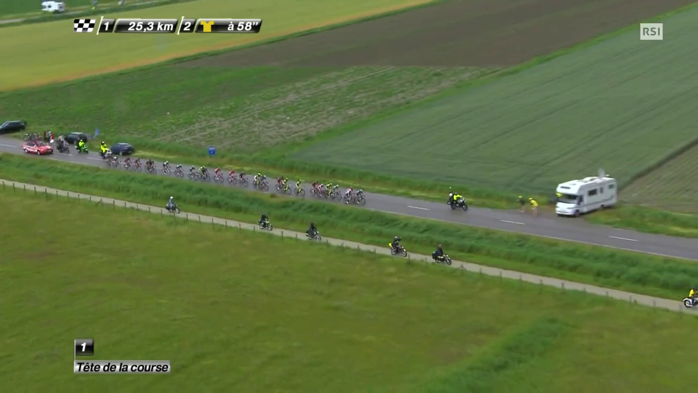 Tour de France, la foratura di Vincenzo Nibali (05.07.2015)