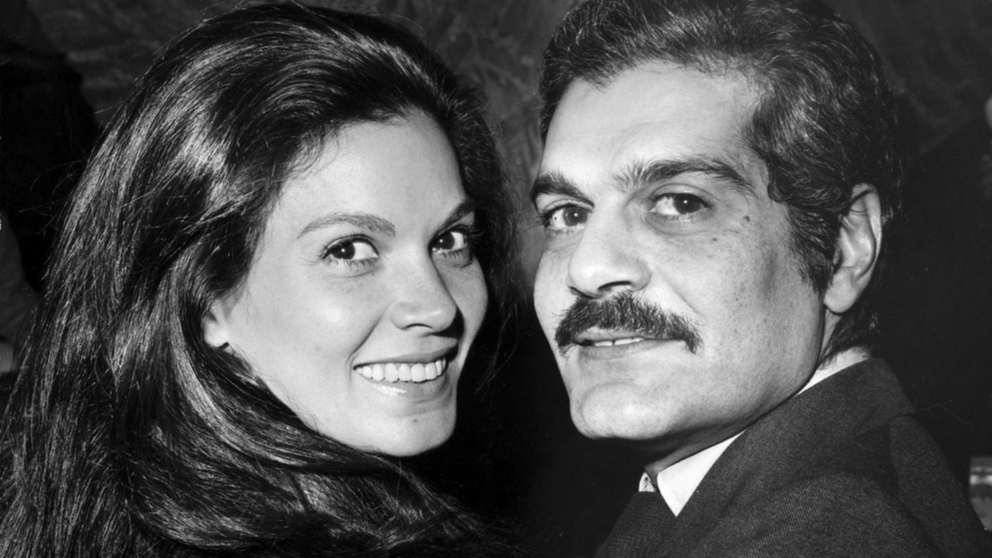 Omar Sharif e l'attrice Florinda Bolkan alla Premiere del film ''The last Valley'' nel 1971