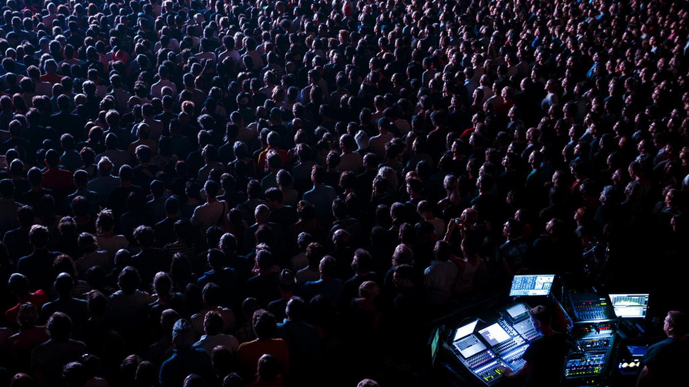 Pubblico durante il concerto del gruppo Portishead