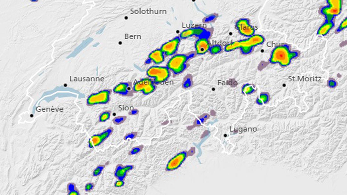 Le precipitazioni previste
