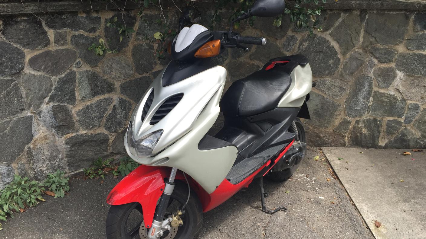 Lo scooter accidentato