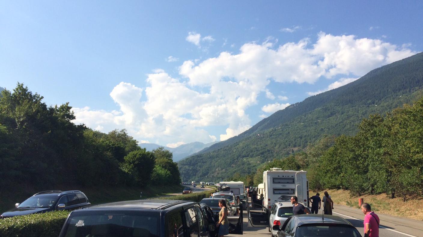 Le code sull'A2 al San Gottardo