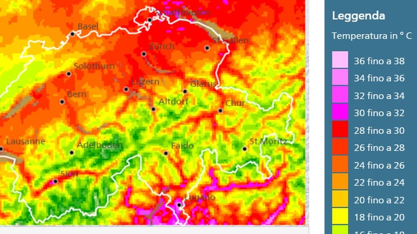 Le previsioni del caldo nei prossimi giorni
