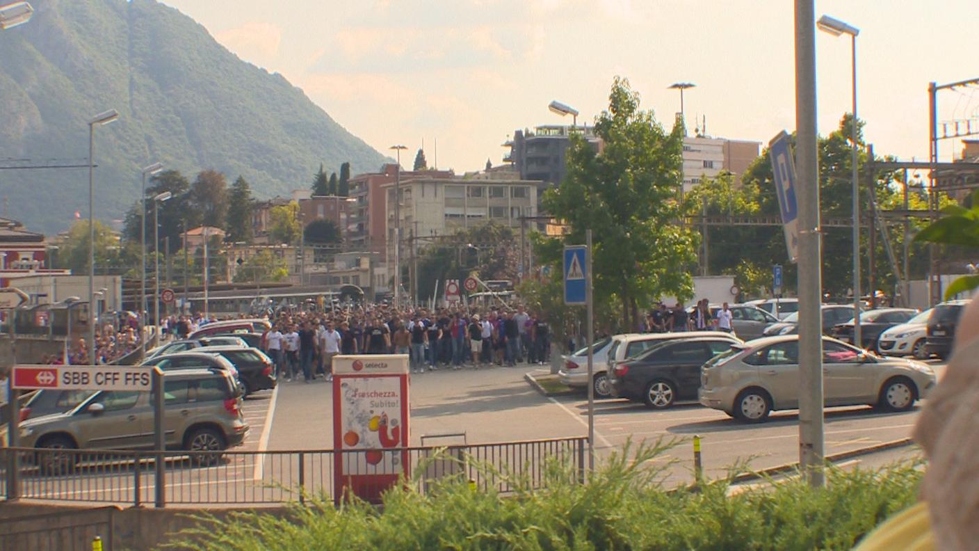 I tifosi del Basilea hanno raggiunto Lugano