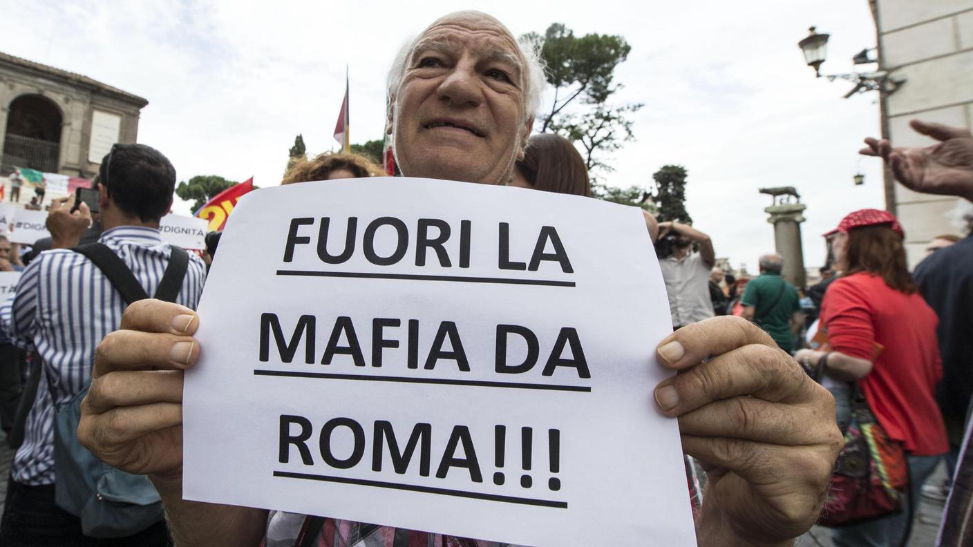 La manifestazione del M5s in Piazza Campidoglio (Archivio)