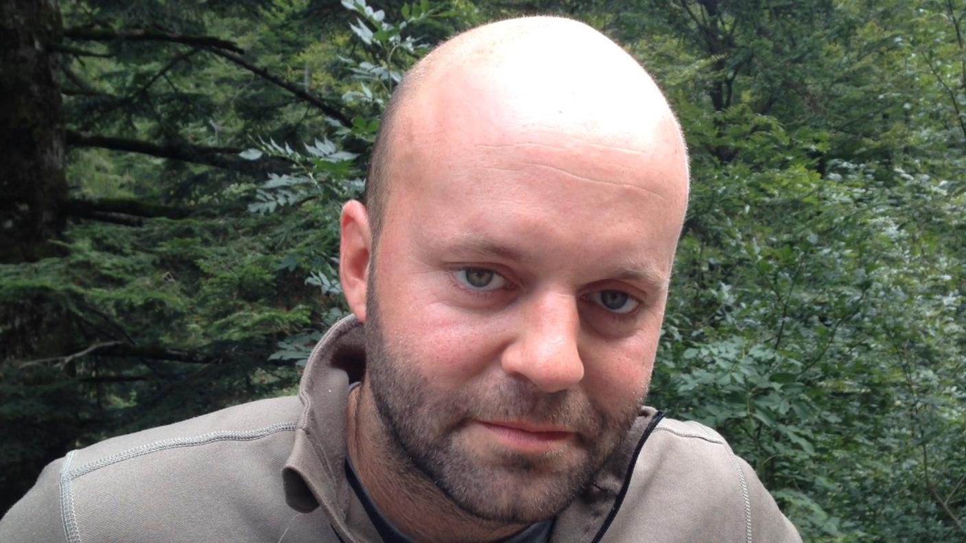 Mattia Duca ha visto l'orso mentre era a caccia