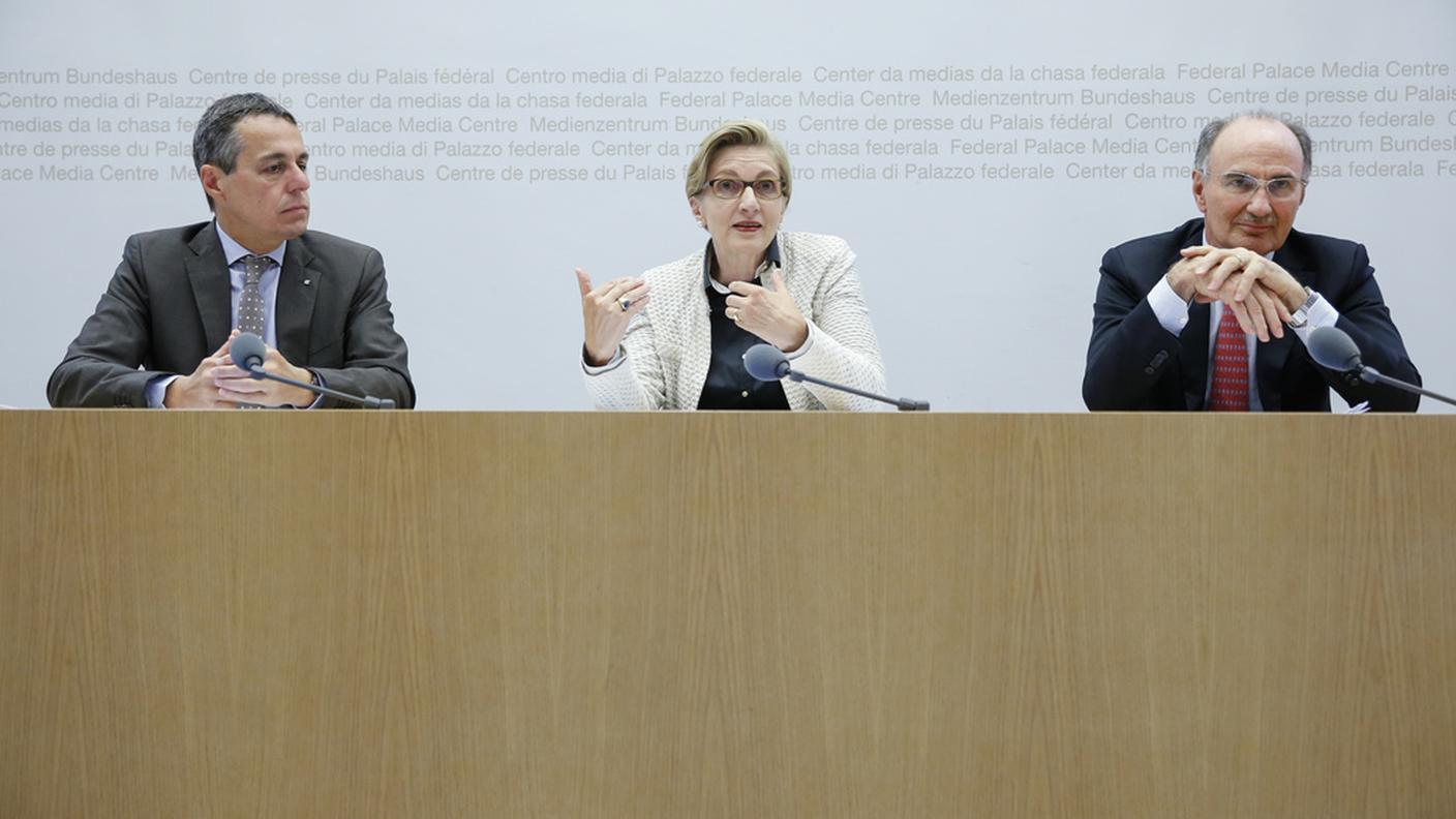 Ignazio Cassis, Gabi Huber e Felix Gutzwiller