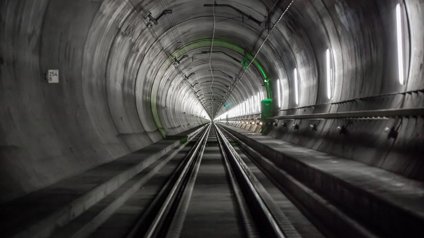 Il tunnel di base all'altezza di Bodio