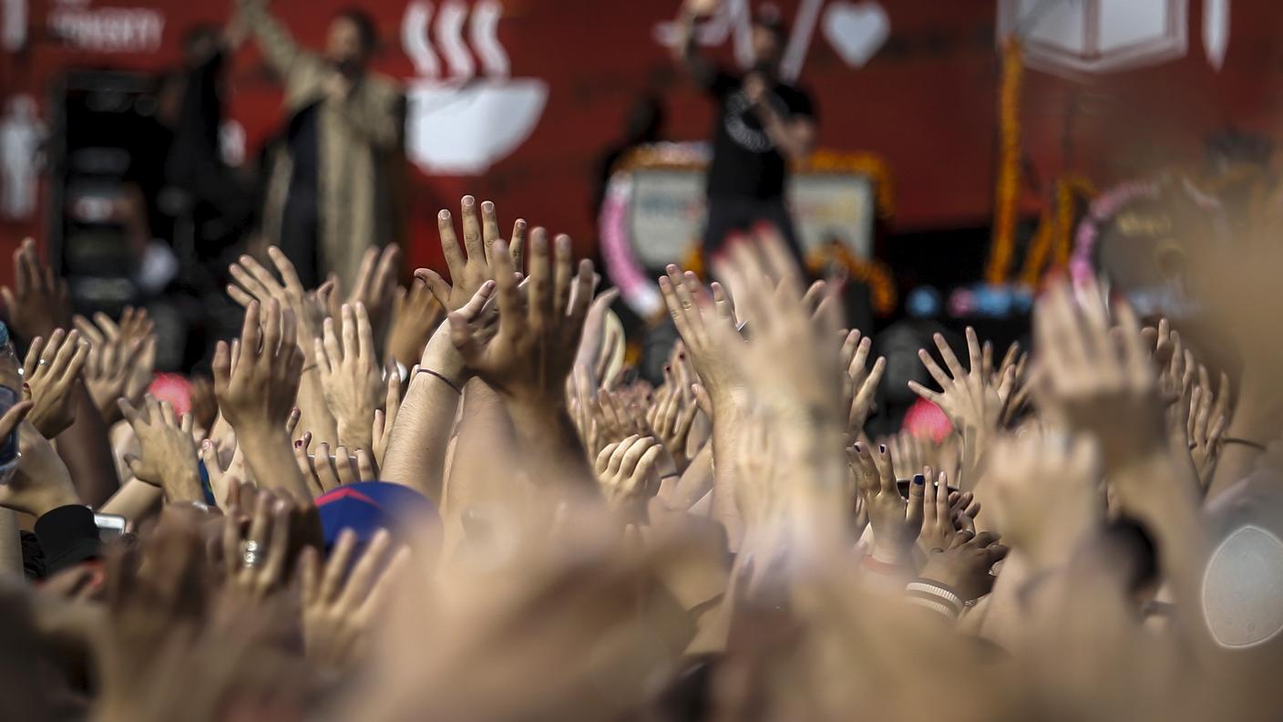 Pubblico durante il Global Citizen Festival a Central Park