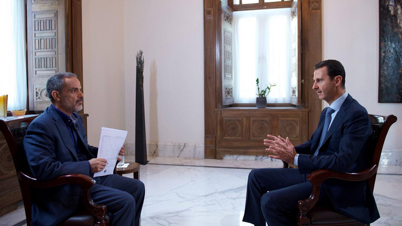 Il presidente durante l'intervista