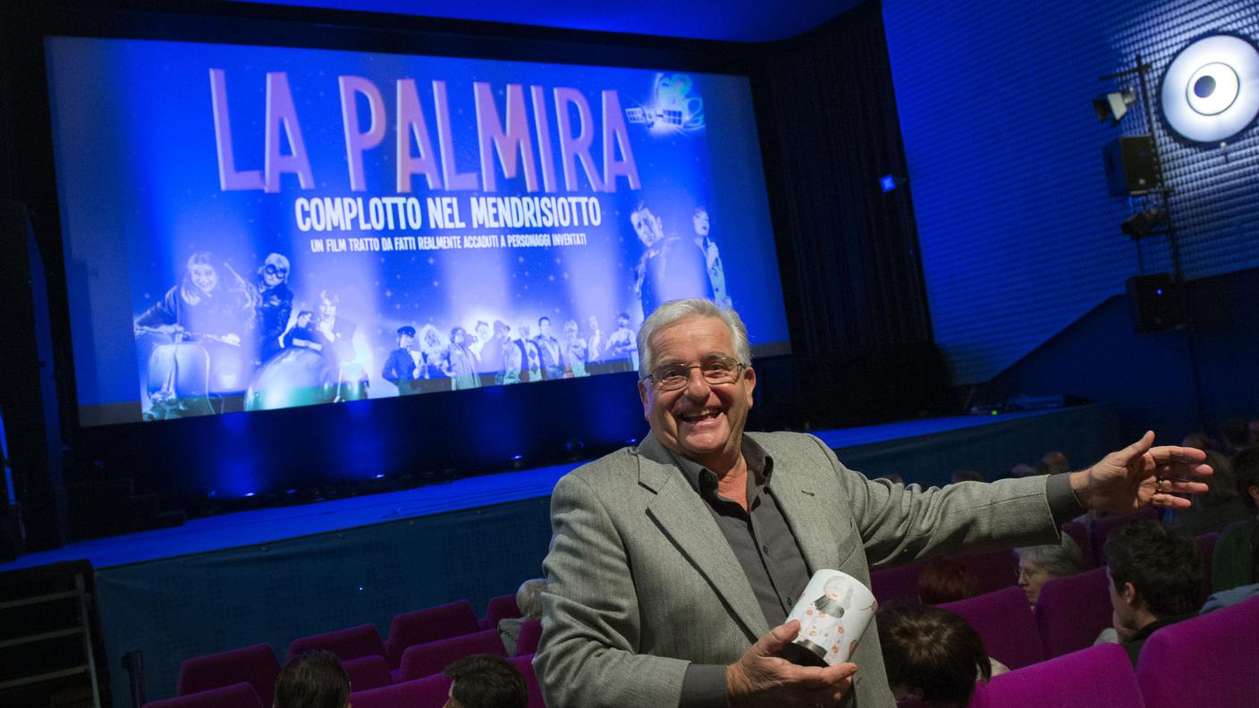 Rodolfo Bernasconi (la Palmira) all'anteprima del film a Mendrisio