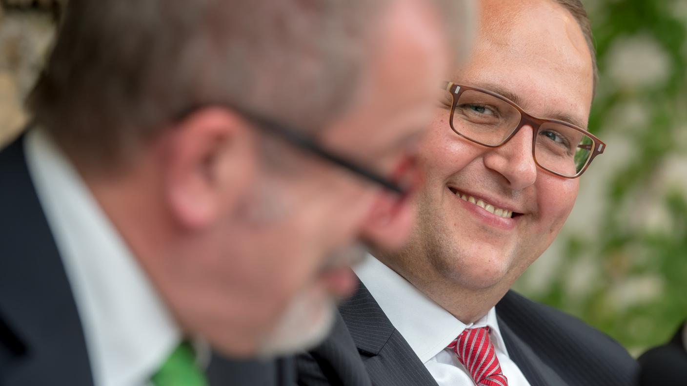 Roberto Maroni e Norman Gobbi a Cernobbio nel mese di giugno