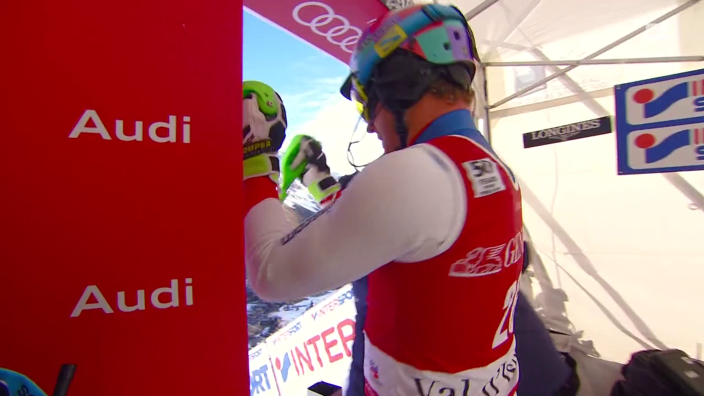 Slalom di Val d'Isère, la 1a manche di Luca Aerni (11.12.2016)