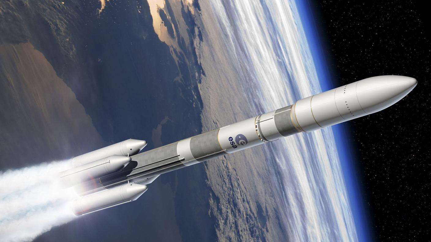 Una simulazione del lancio del razzo Ariane 6