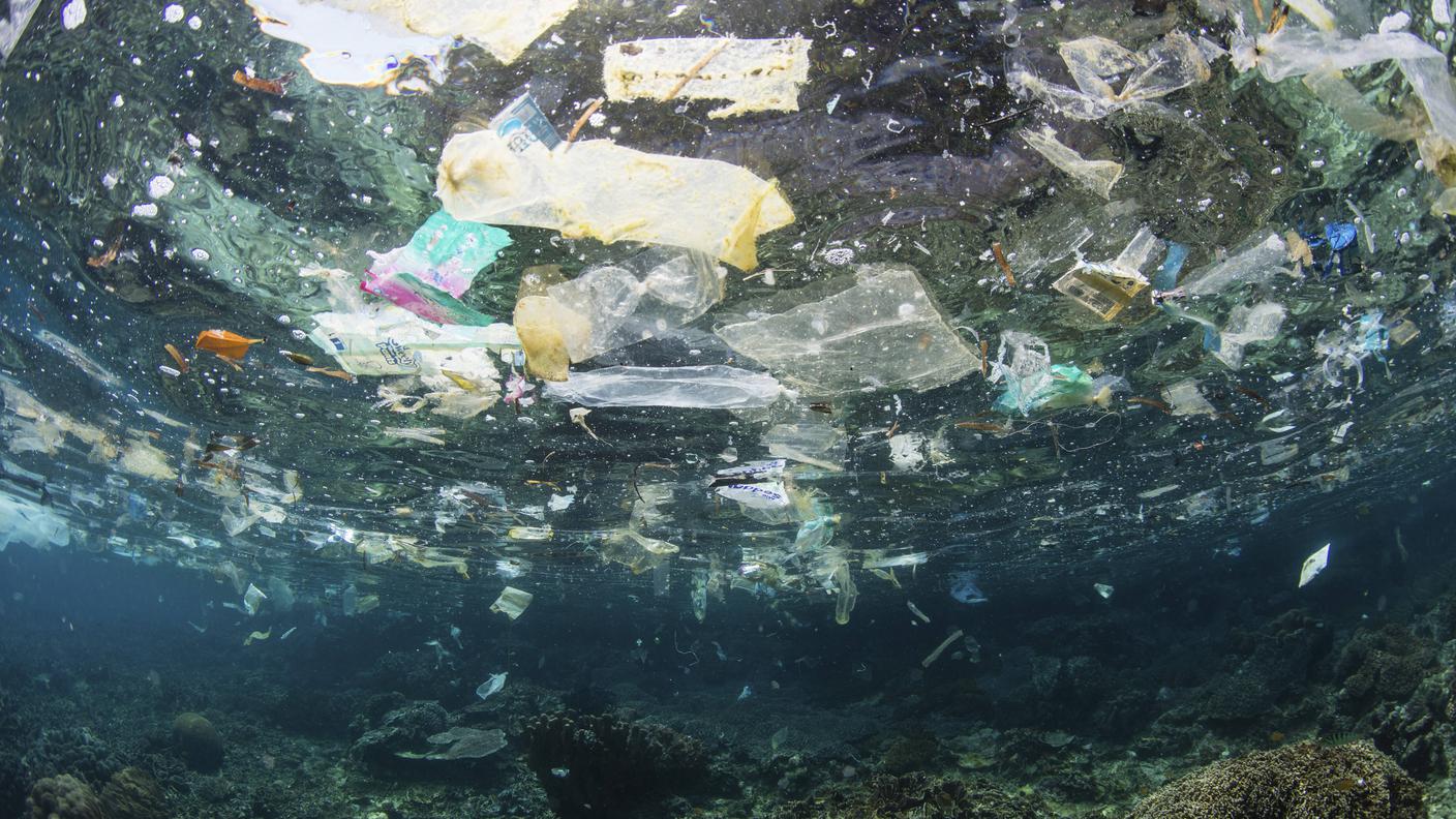rifiuti di plastica nel mare