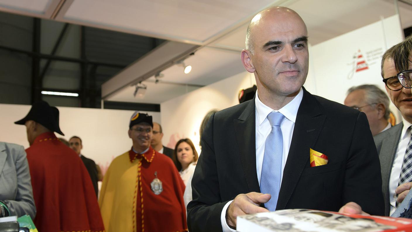 Alain Berset all'inaugurazione a Ginevra