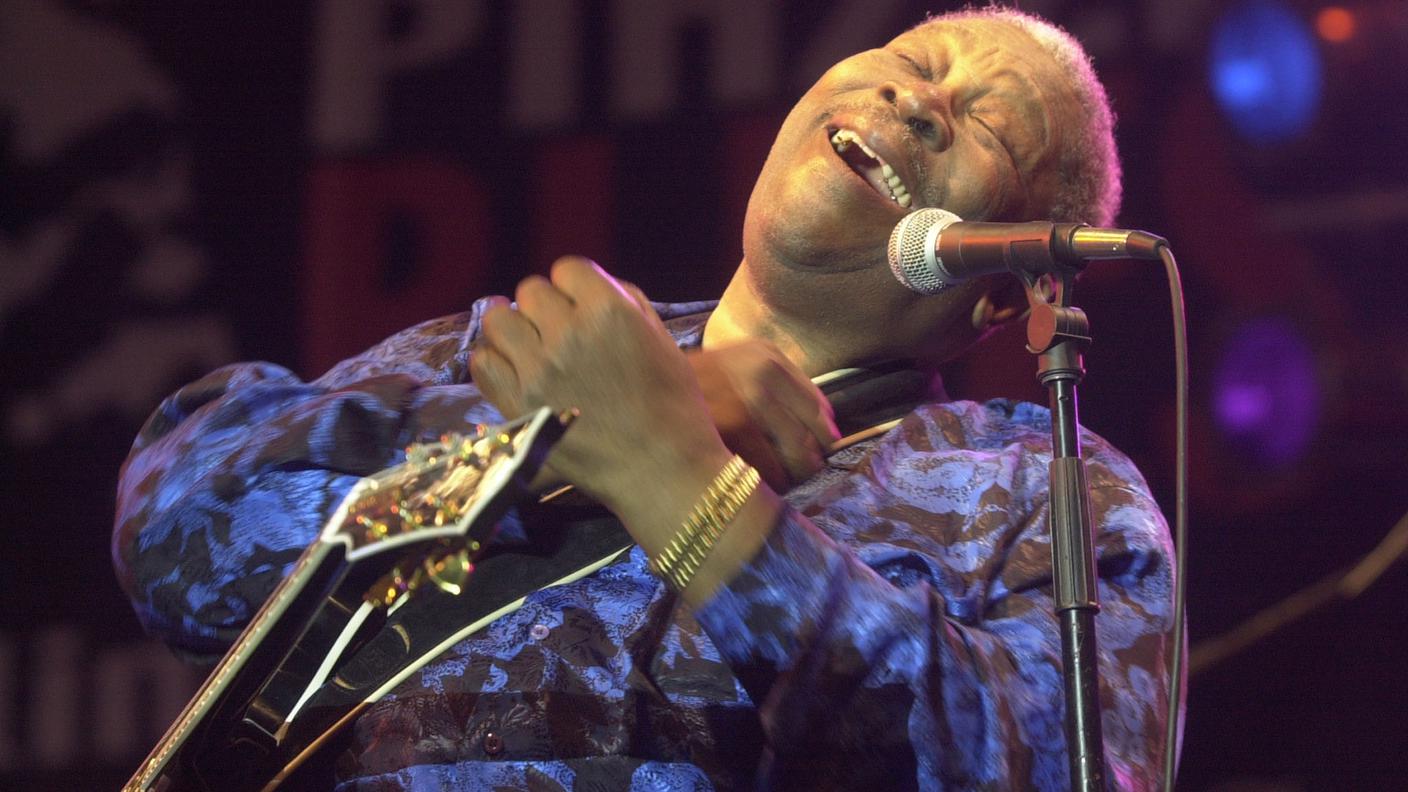 B.B. King a Piazza Blues, a Bellinzona nel 2001