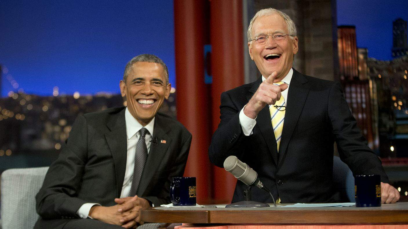 Il presidente Obama ospite di Letterman il 4 maggio 2015