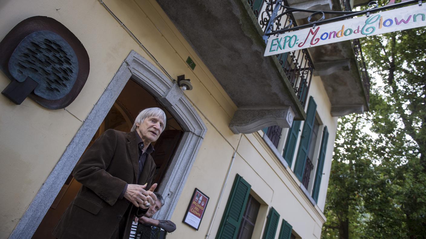 Un'immagine scattata all'inaugurazione della mostra "Mondo del clown"