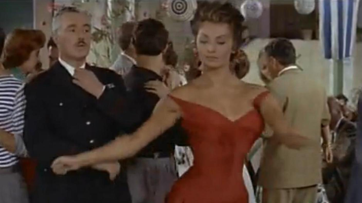 Sophia Loren con Vittorio De Sica nel 1955