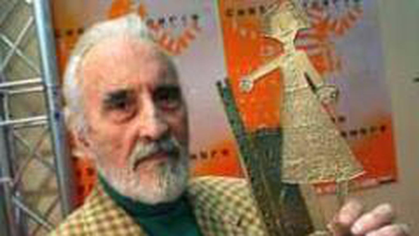 Sir Christopher Lee premiato a Castellinaria (2005)