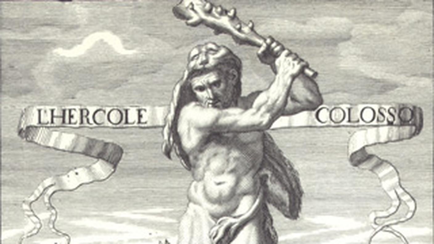 La statua in un'incisione dell'epoca