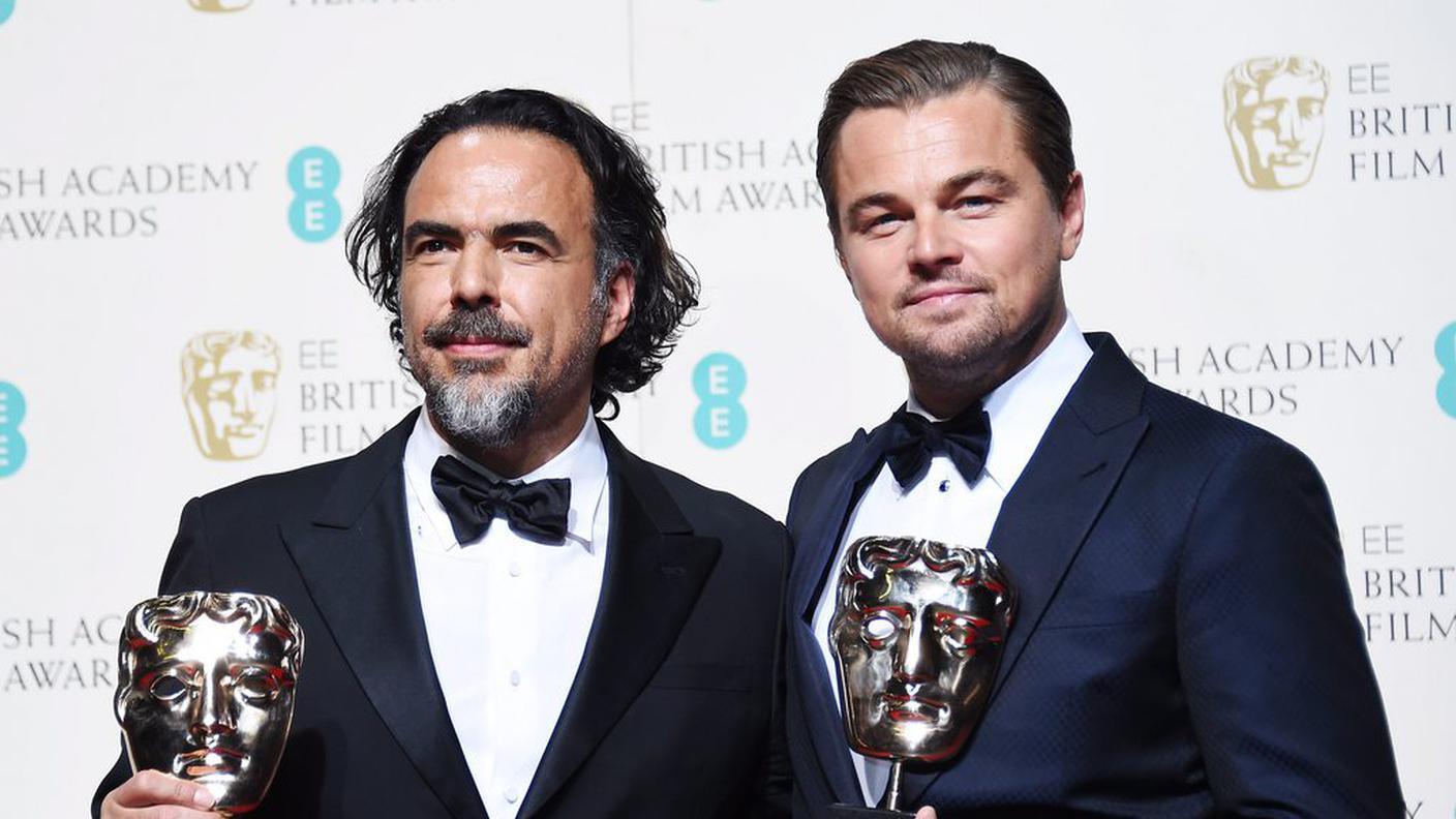 Alejandro Gonzales Iñarritu e Leonardo DiCaprio con i loro premi