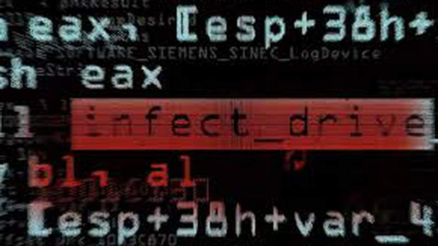 Un'immagine di Zero Days che riproduce il codice del virus Stuxnet
