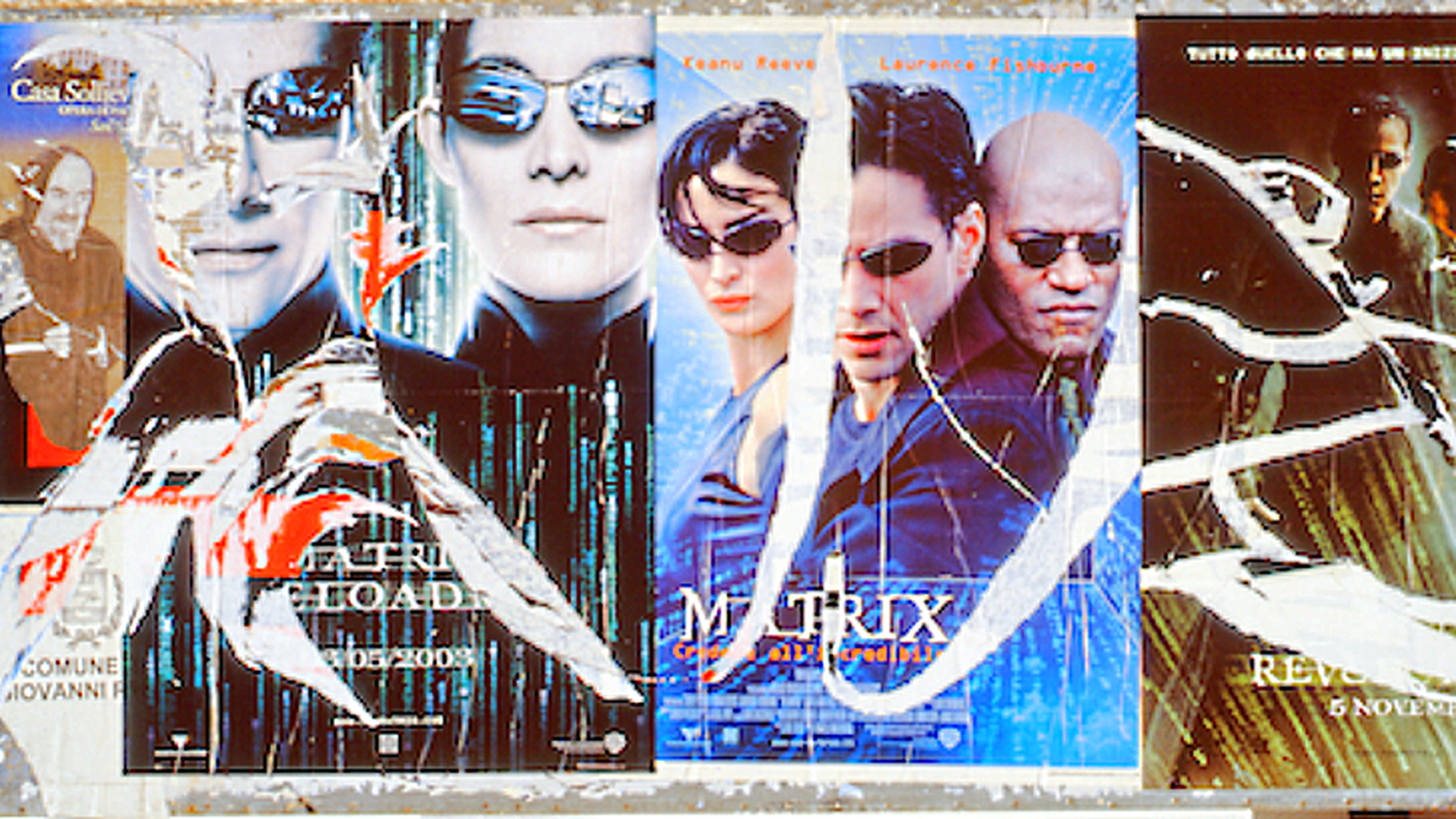 Matrix, 2004 — Décollage su lamiera, 150×300 cm