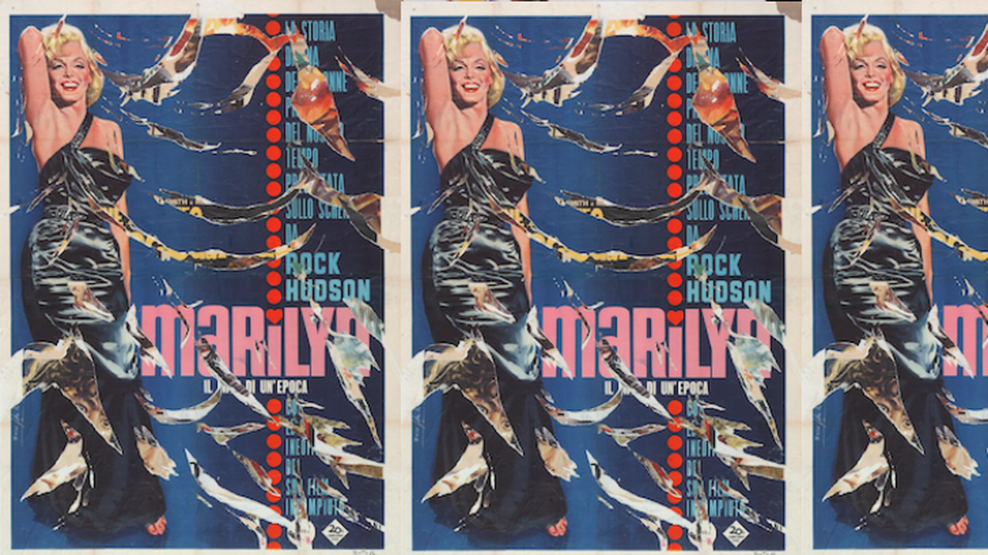 Mirabilia (Marilyn), 2004 — Décollage su tela, 193,9×139,9 cm