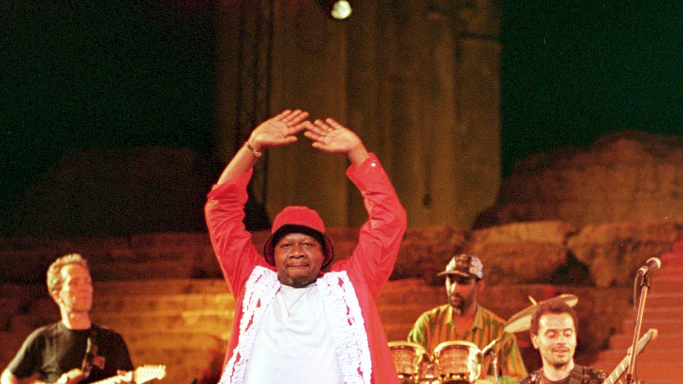 Durante un concerto in Libano, nel 2000
