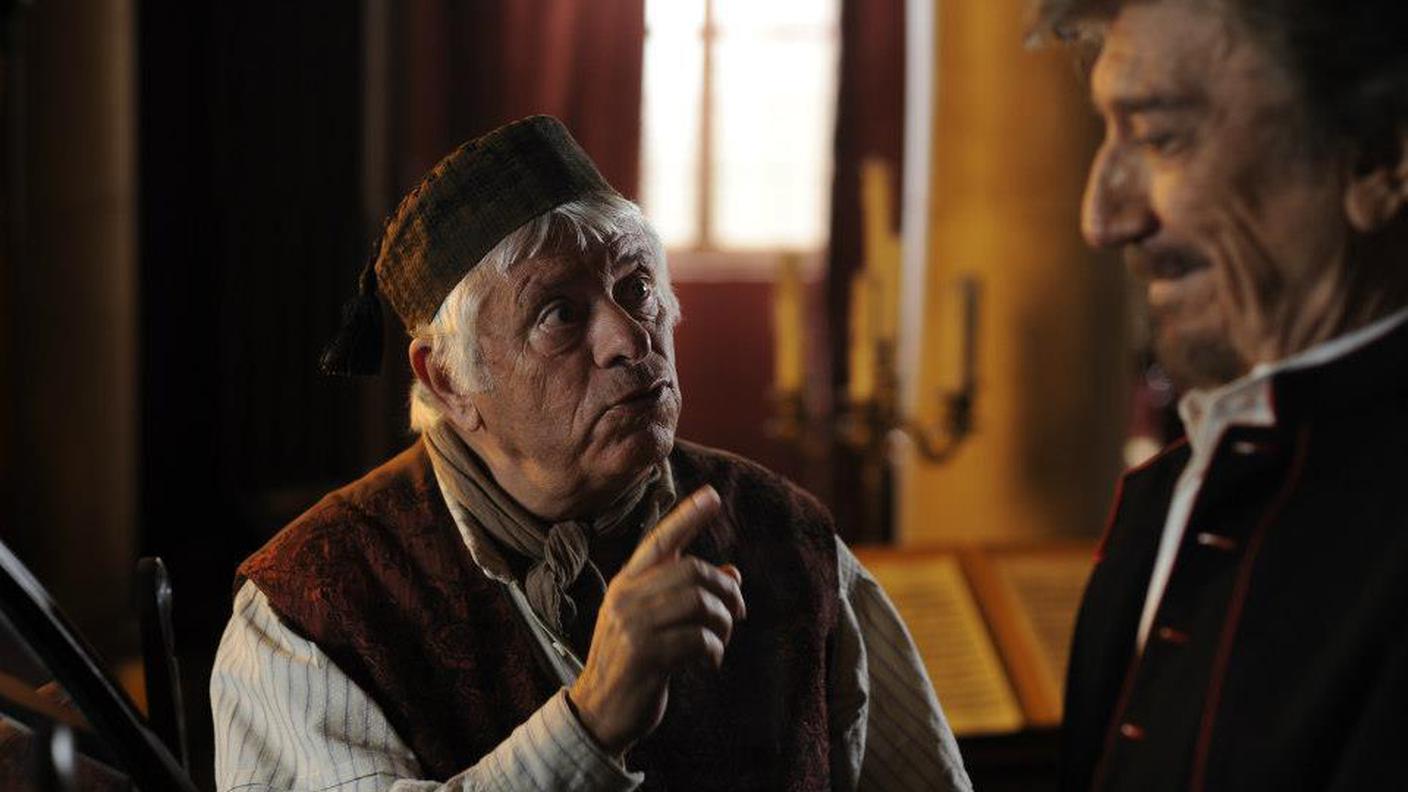 Qui con Gigi Proietti, in una fiction televisiva del 2013