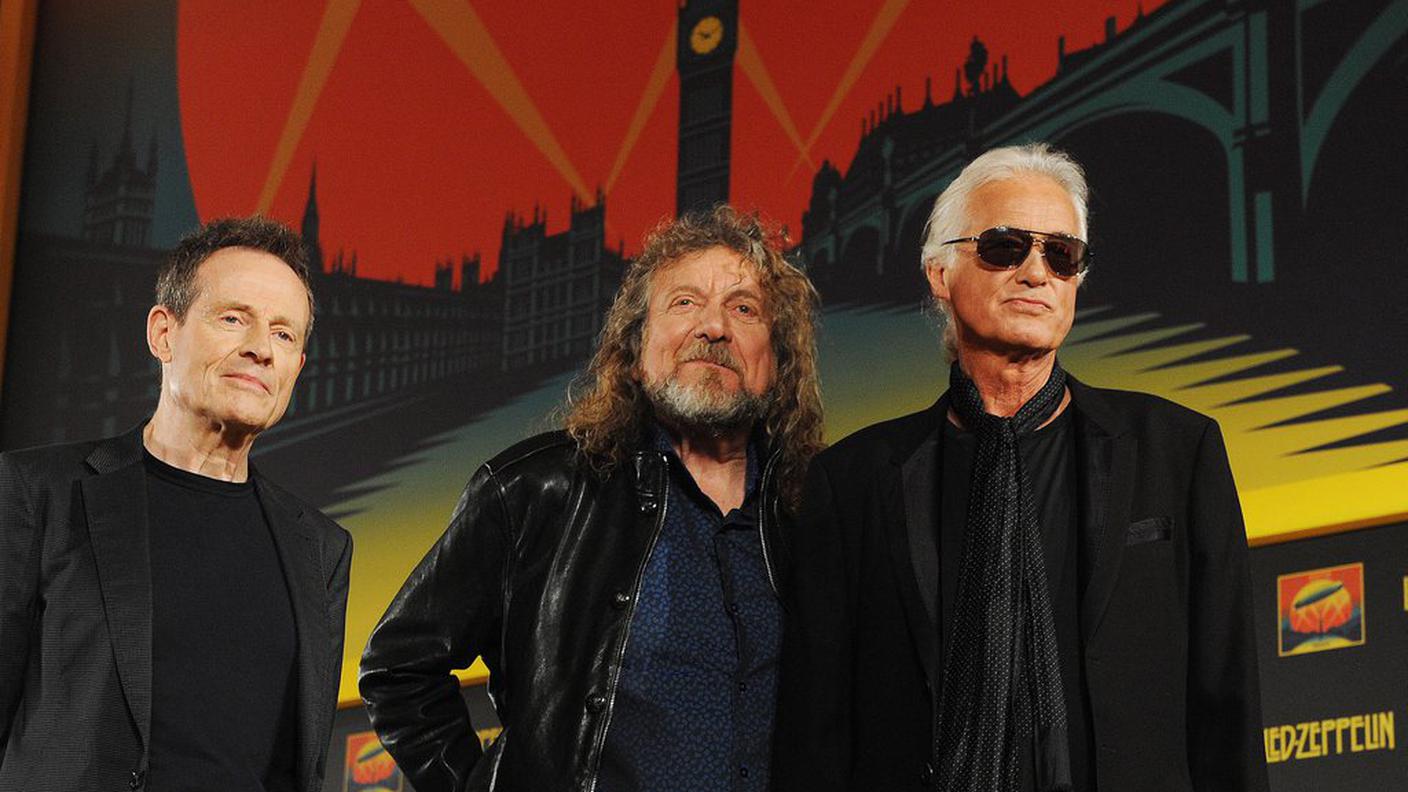 John Paul Jones, Robert Plant e Jimmy Page a Londra nel 2012