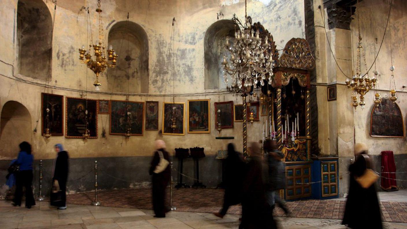 La basilica era originariamente coperta da 2'000 metri quadrati di mosaici