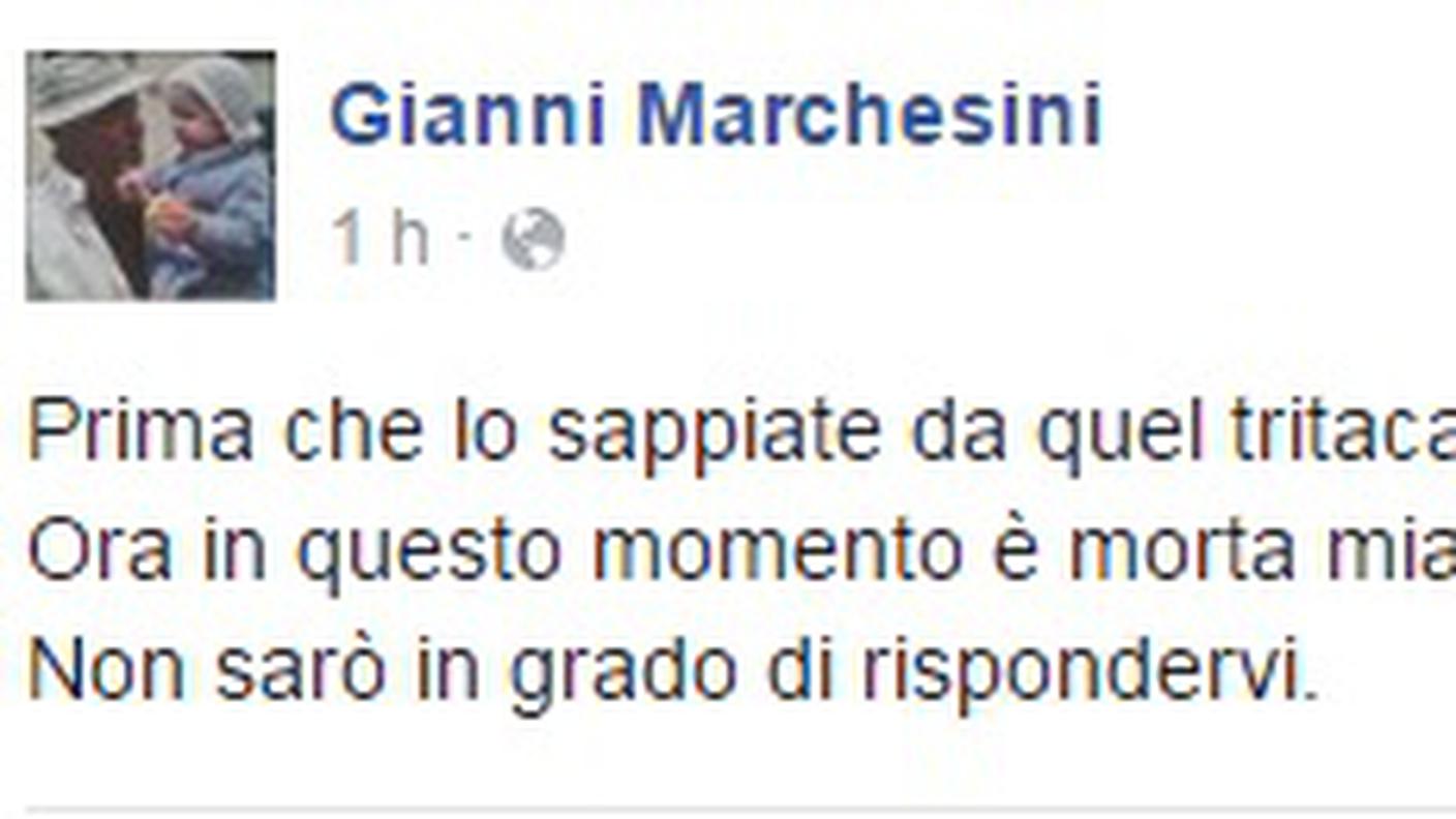 Il messaggio su facebook