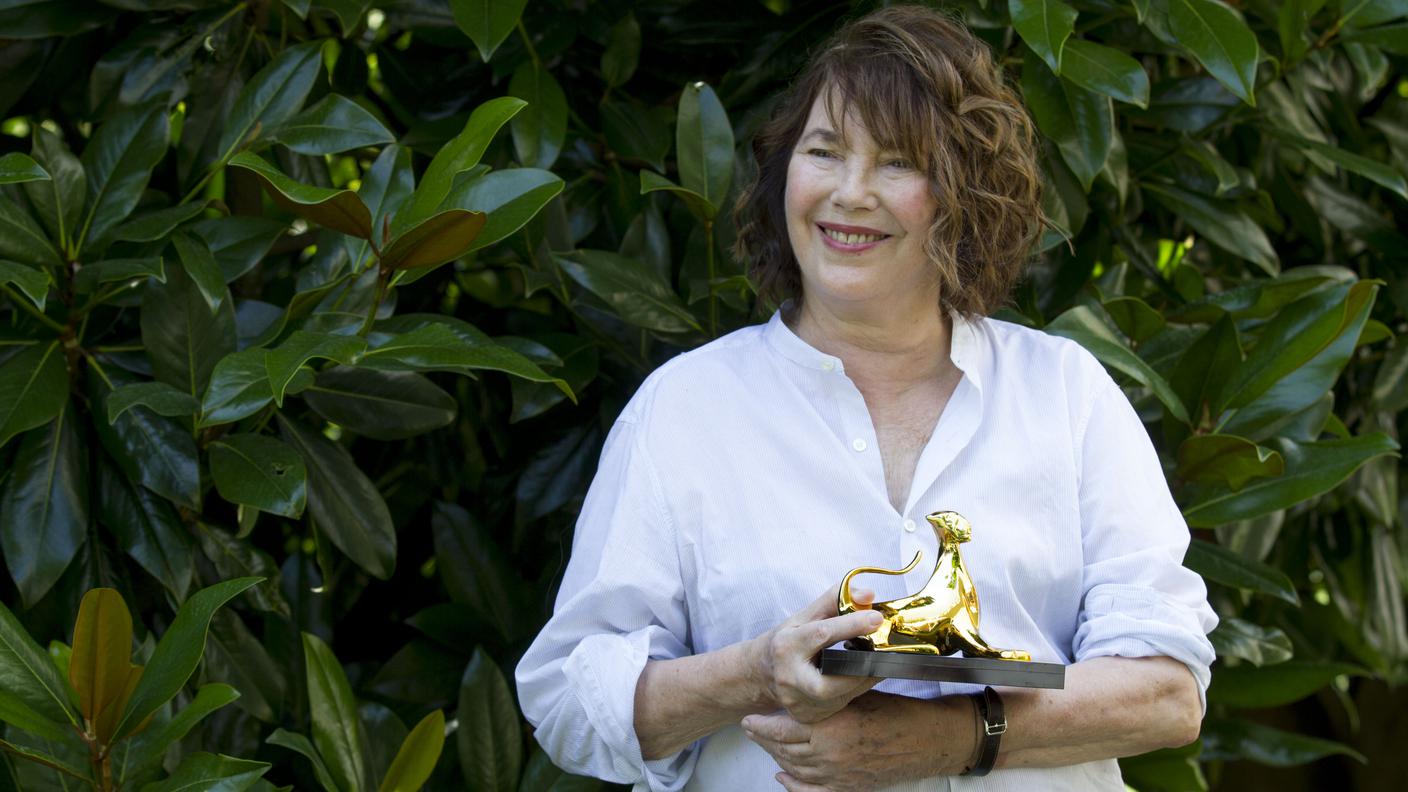 Jane Birkin con il pardo alla carriera