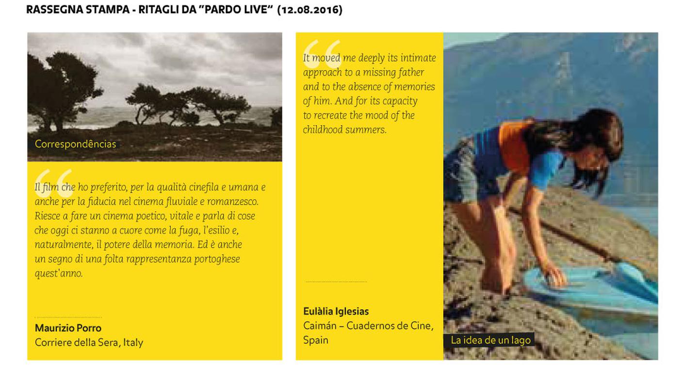 Rassegna stampa (Ritagli da "Pardo Live", 12.08.2016)