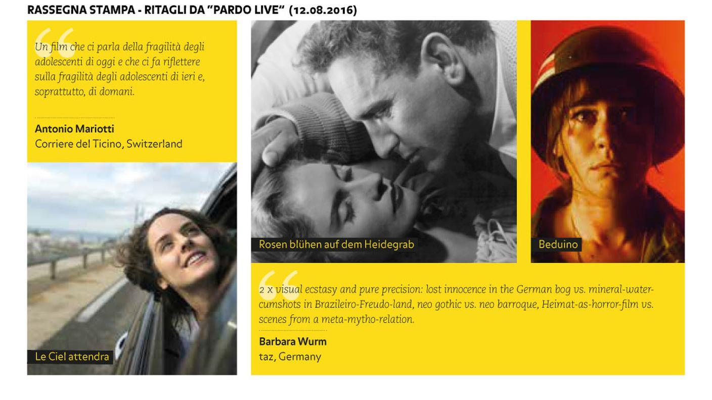 Rassegna stampa (Ritagli da "Pardo Live", 12.08.2016)