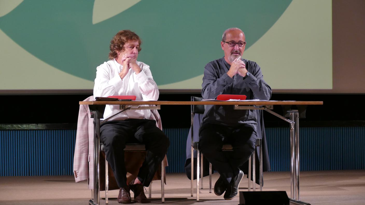 Il sindaco di Massagno Giovanni Bruschetti (s.) e il direttore del CISA Domenico Lucchini
