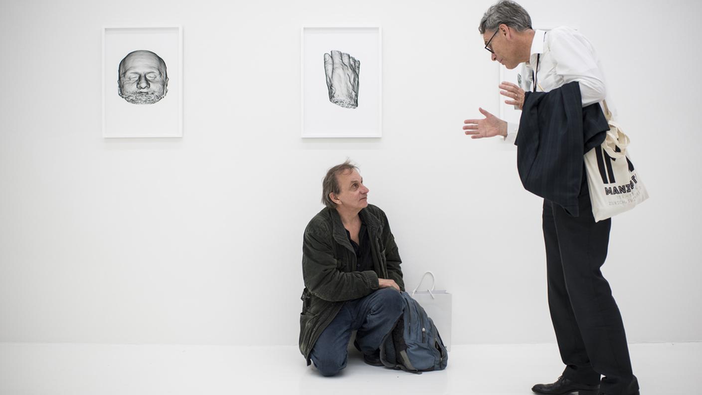 Lo scrittore Michel Houllebecq si è cimentato nell'arte contemporanea