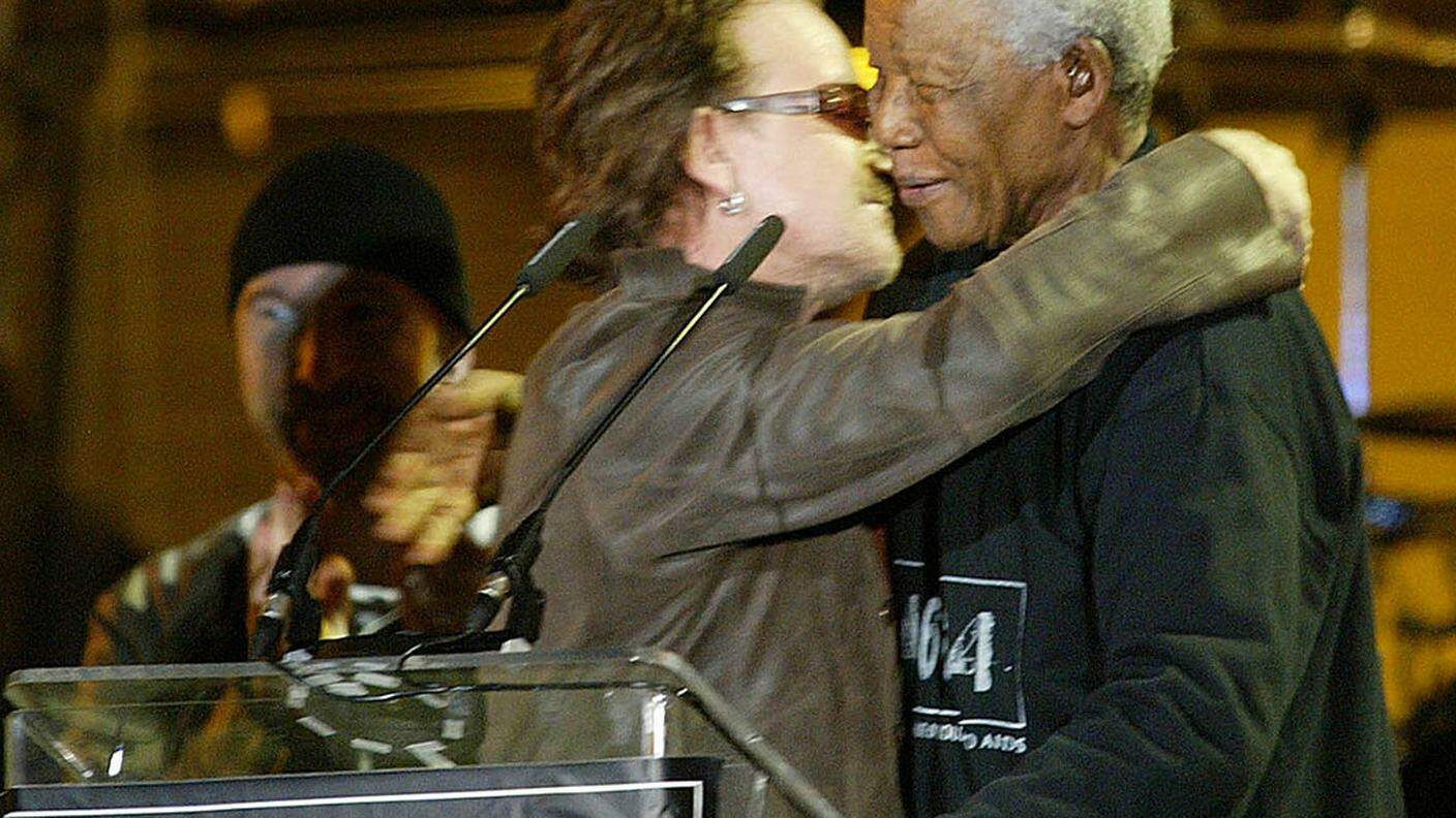 Con Nelson Mandela- 2003 