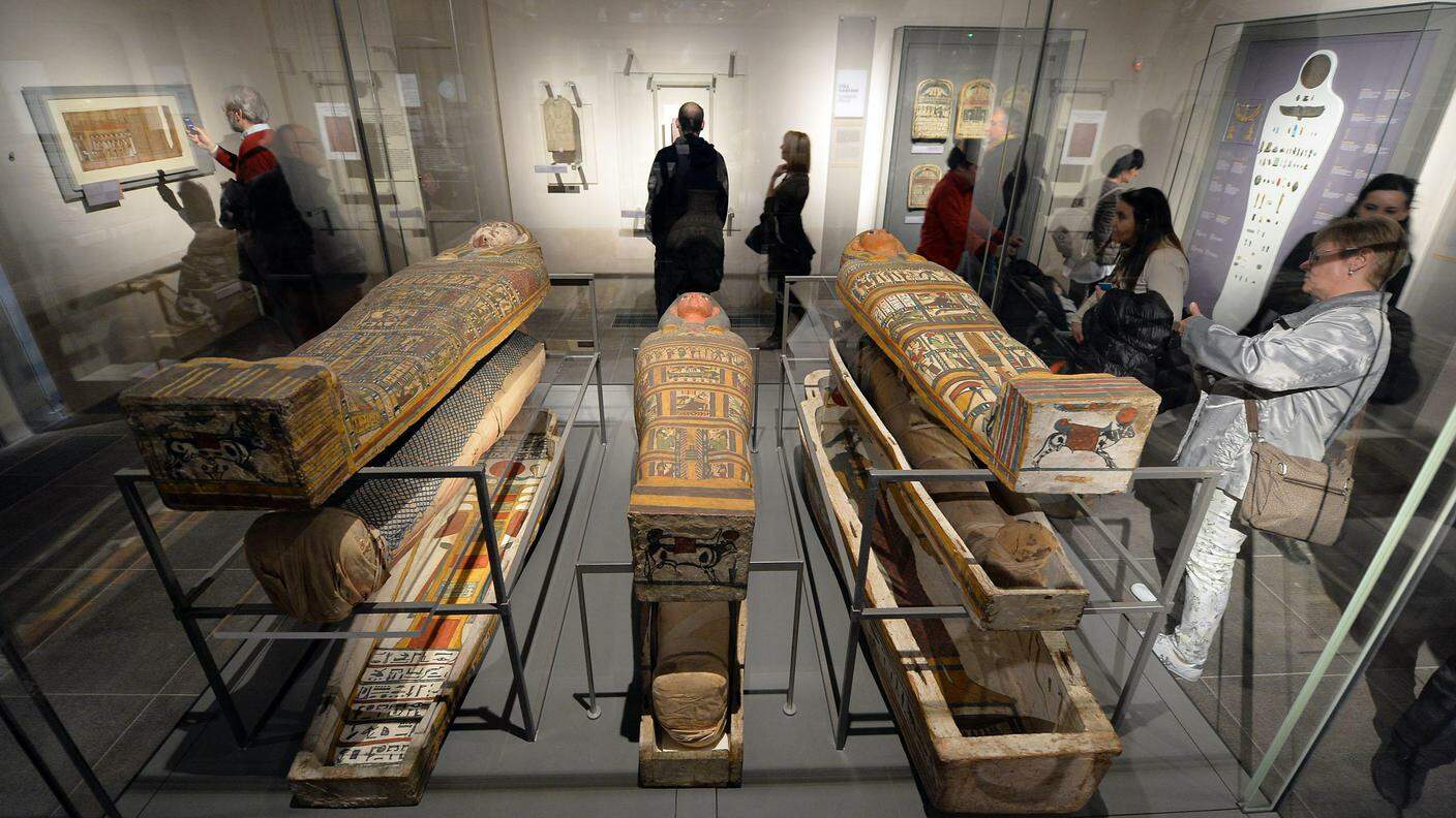 Scorcio di una delle sale del Museo Egizio di Torino