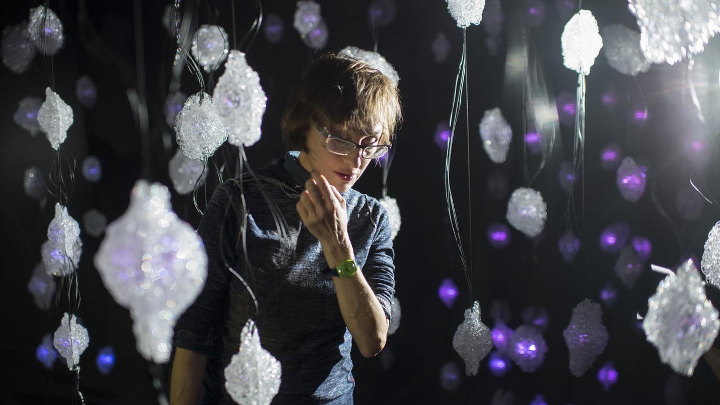 Pipilotti Rist in una delle installazioni della mostra dedicatale dal museo zurighese