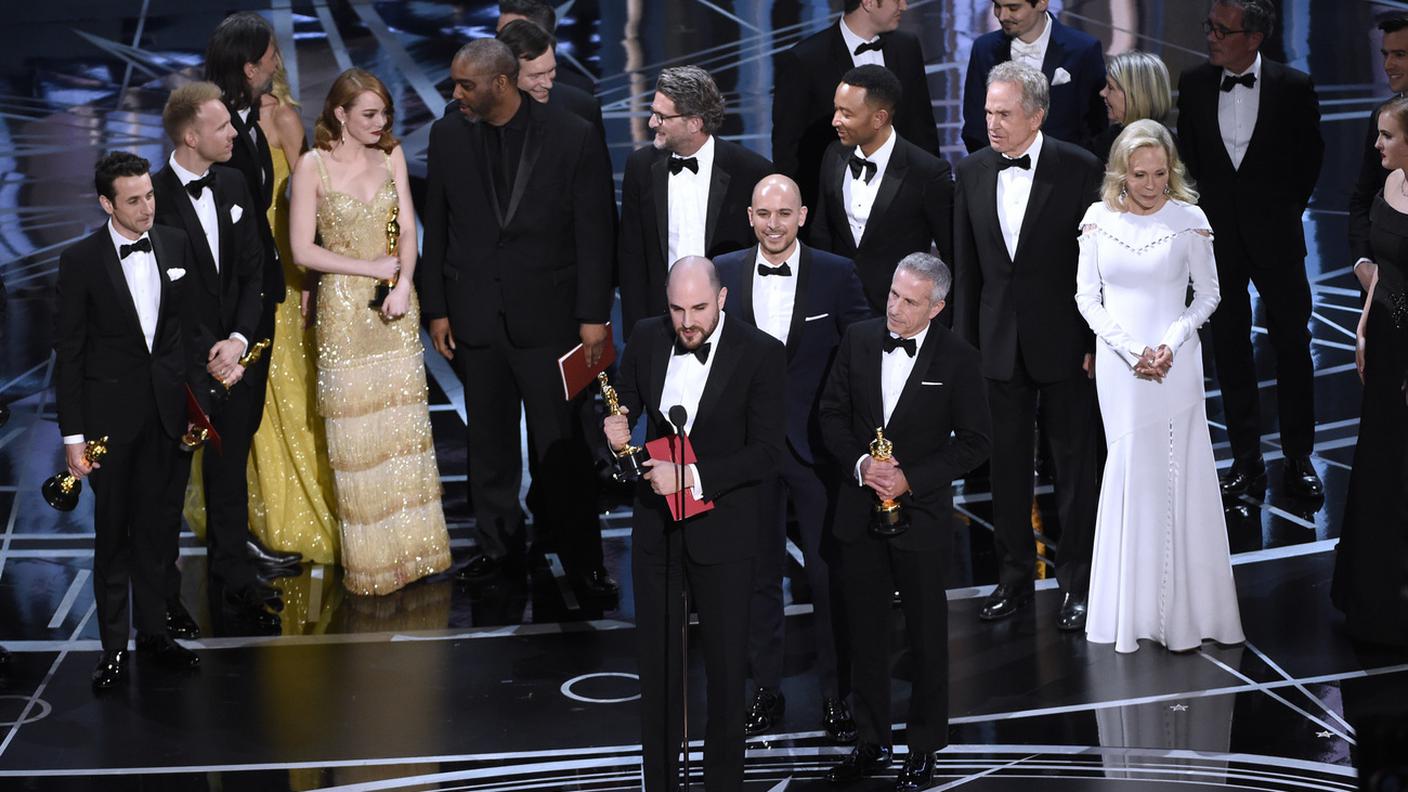 Un momento della cerimonia degli Oscar